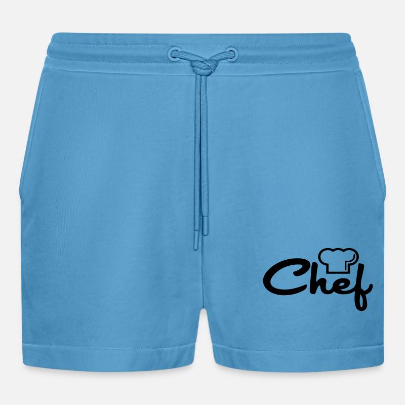 kokk - Organic Relaxed cropped shorts produsert i EU -  Sol Blue