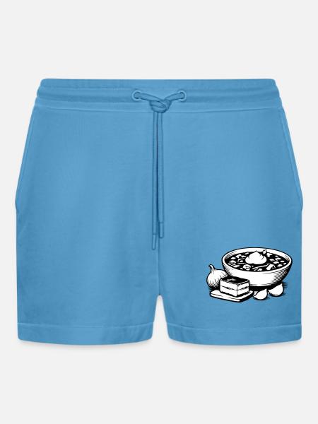 Borsch - Organic Relaxed Cropped Shorts Made in EU - Sol Blue