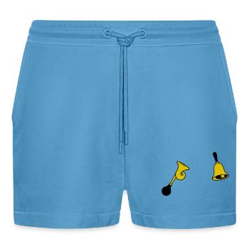 Glocke & Hupe - Organic Relaxed Cropped Shorts Made in EU -  Sol Blue - Vorne