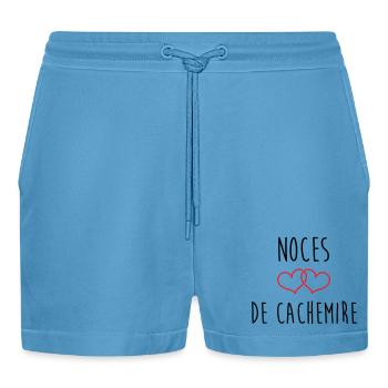 Kaschmirhochzeit 47 Jahre Ehe - Organic Relaxed Cropped Shorts Made in EU -  Sol Blue - Vorne