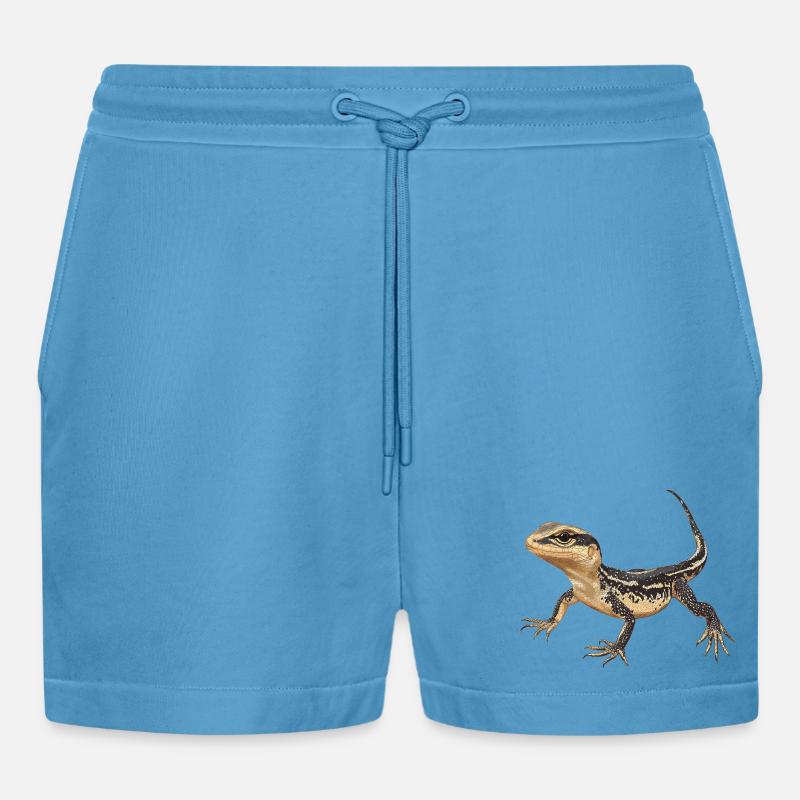 Eidechsen Eidechse - Organic Relaxed Cropped Shorts Made in EU -  Sol Blue