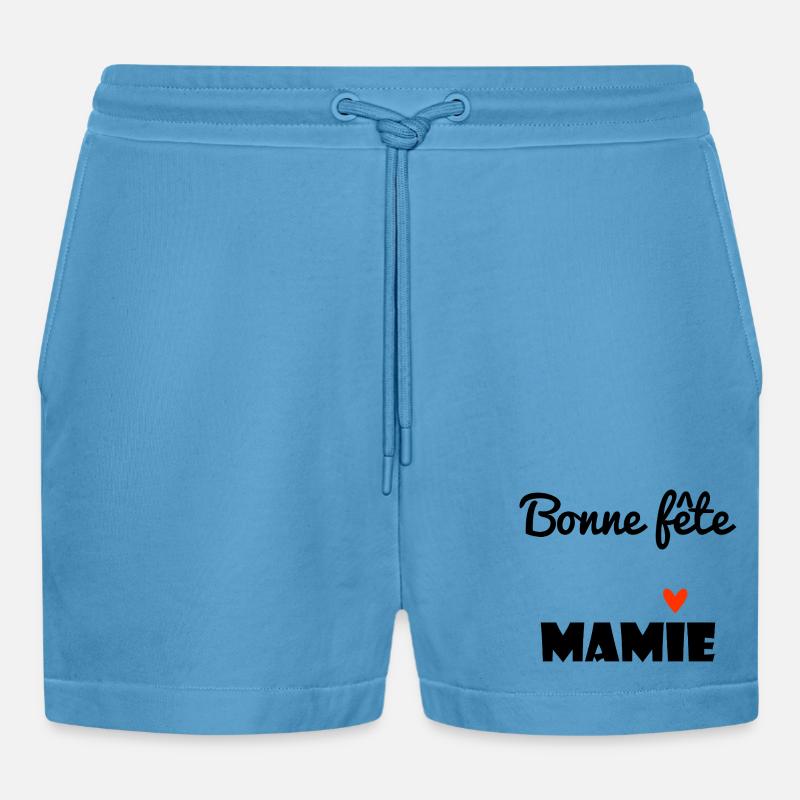 OMA. MAMA. GROSSMUTTER. MUTTERTAG. GESCHENK - Organic Relaxed Cropped Shorts Made in EU -  Sol Blue