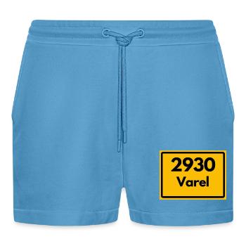 ALTE POSTLEITZAHL PLZ RETRO 2930 VAREL MEER& MÜHLE - Organic Relaxed Cropped Shorts Made in EU -  Sol Blue - Vorne