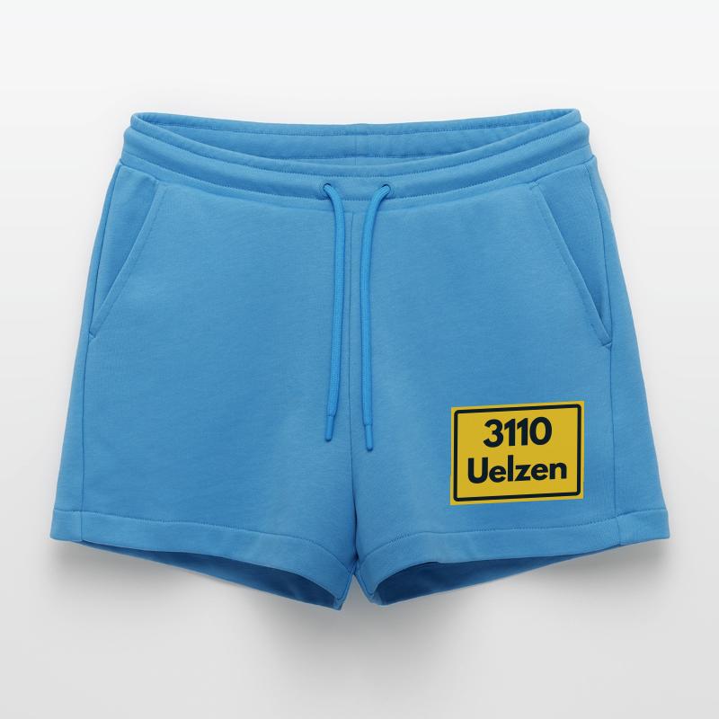 OLD POSTCODE ZIP CODE 3110 UELZEN HUNDERTWASSER Organic Relaxed Cropped Shorts Made in EU
