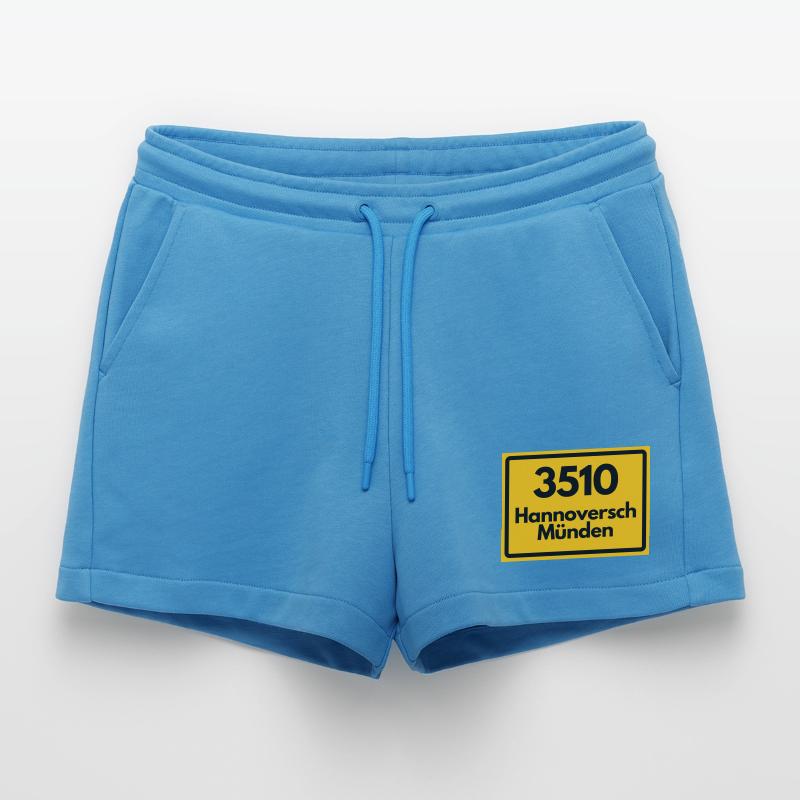 OLD POSTCODE ZIP CODE 3510 HANNOVERSCH MÜNDEN HANN Organic Relaxed Cropped Shorts Made in EU