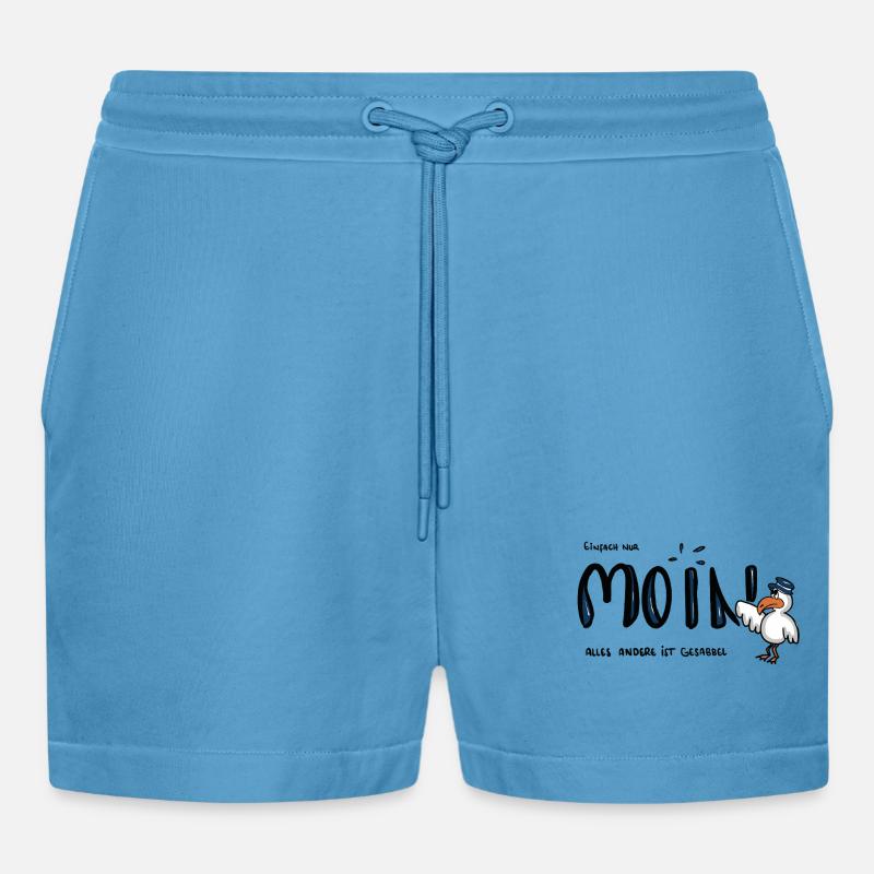 Moin Küstenseemöwe im Sailor-Style - Organic Relaxed Cropped Shorts Made in EU -  Sol Blue