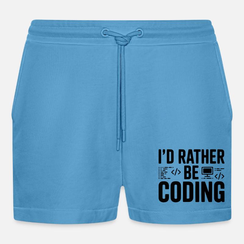 Je préfère coder - Short bio décontracté court fabriqué en UE -  Sol Blue