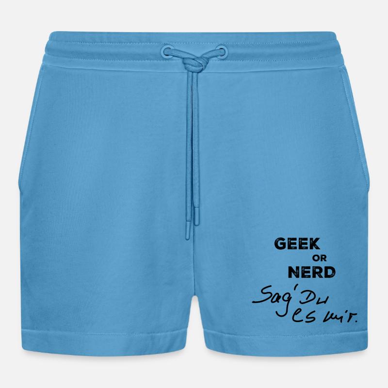 Geek oder Nerd - Organic Relaxed Cropped Shorts Made in EU -  Sol Blue