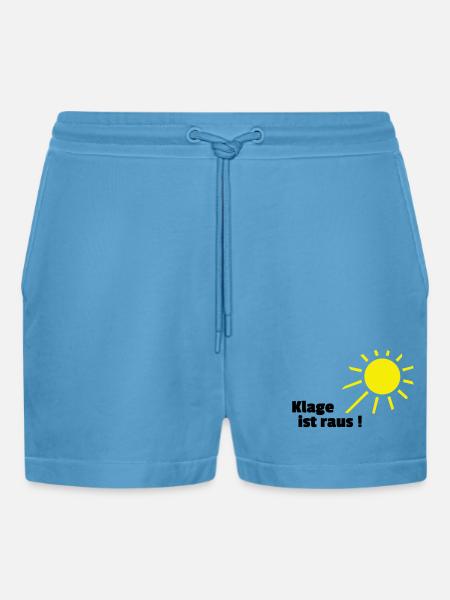 Klage ist raus Sonne - Organic Relaxed Cropped Shorts Made in EU - Sol Blue
