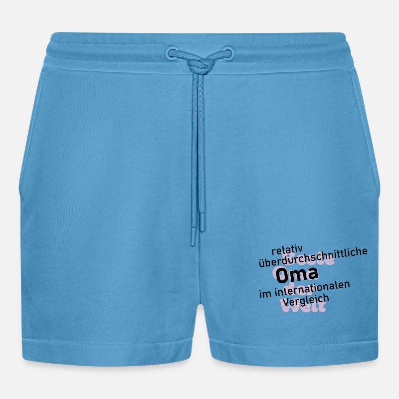 überdurchschnittliche oma - Organic Relaxed Cropped Shorts Made in EU -  Sol Blue