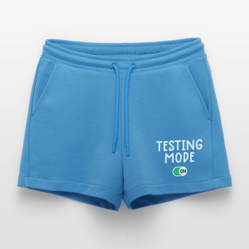 Testing Mode On Graphic Tee Organic Relaxed Cropped Shorts Made in EU