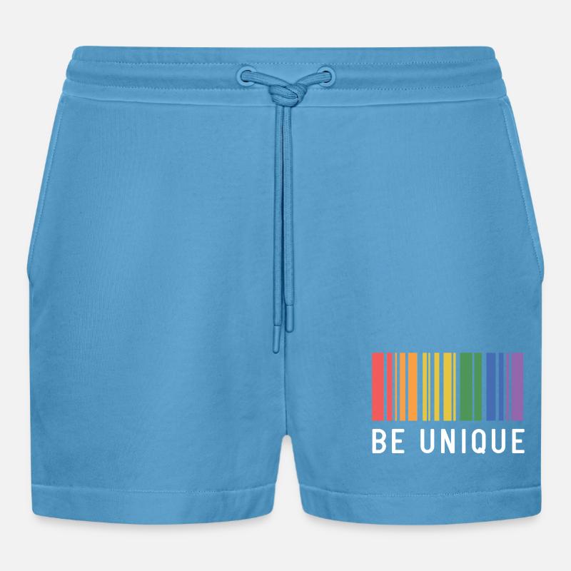LGBT-Pride-Monat – Sei einzigartig - Organic Relaxed Cropped Shorts Made in EU -  Sol Blue