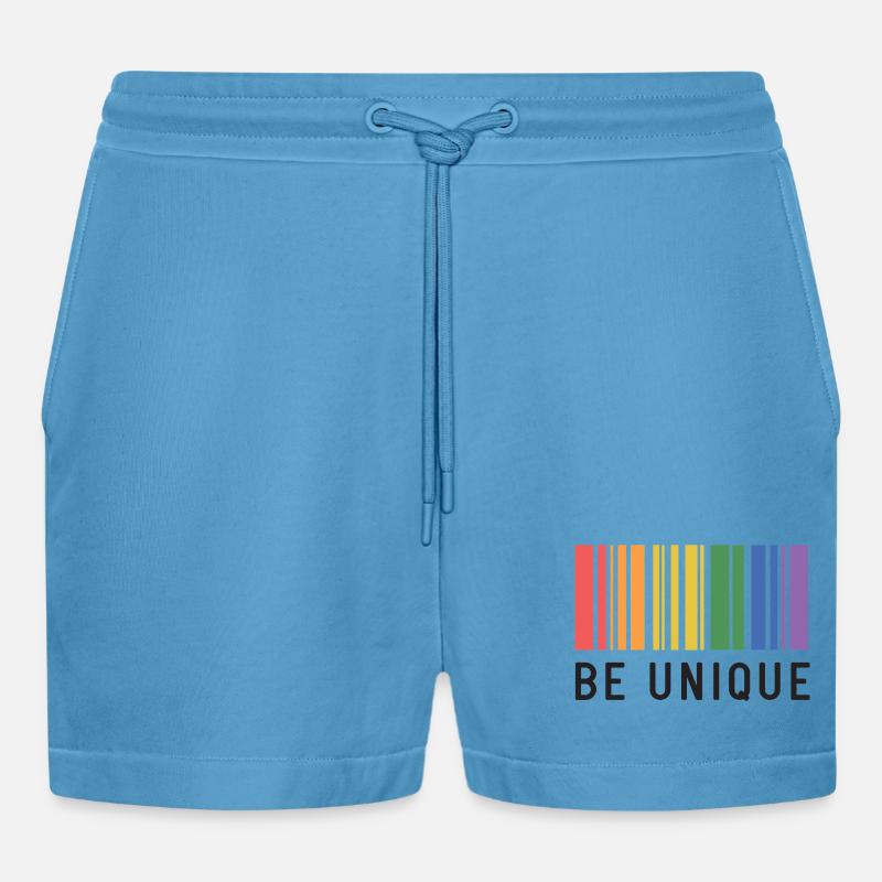 LGBT-Pride-Monat – Sei einzigartig - Organic Relaxed Cropped Shorts Made in EU -  Sol Blue