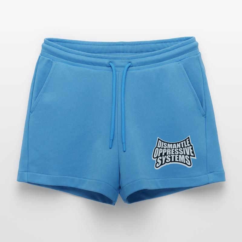 Dismantle Oppressive Systems Activism Statement Organic Relaxed Cropped Shorts Made in EU