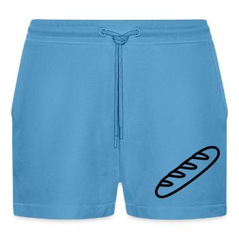 wand - Organic Relaxed Cropped Shorts Made in EU -  Sol Blue - Front
