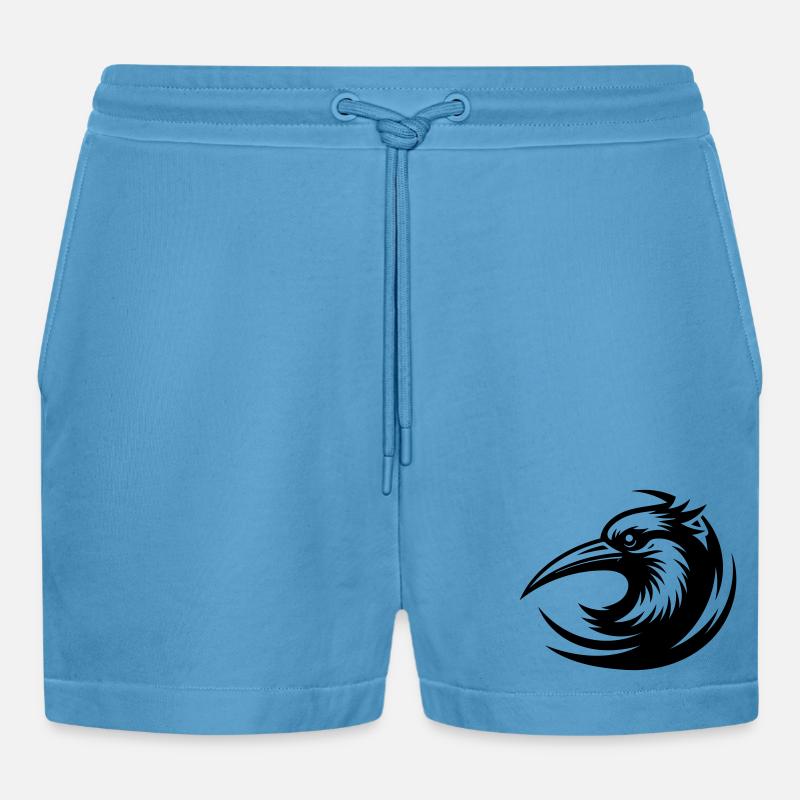 eagle - Organic Relaxed Cropped Shorts Made in EU - Sol Blue