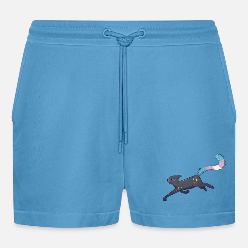 Süße Katze trans pride - Organic Relaxed Cropped Shorts Made in EU -  Sol Blue
