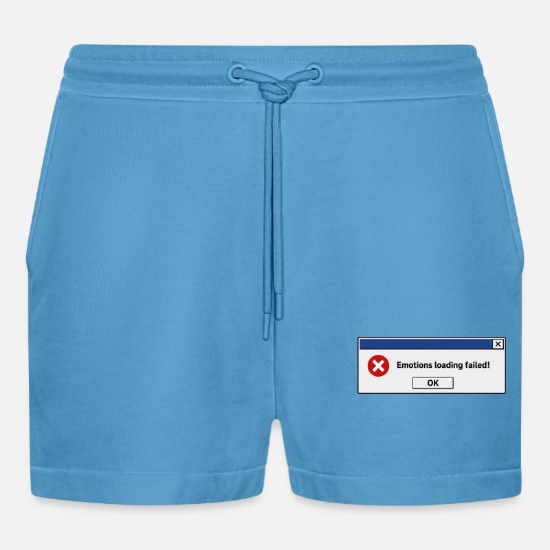 Emotions loading failed - Organic Relaxed Cropped Shorts Made in EU -  Sol Blue
