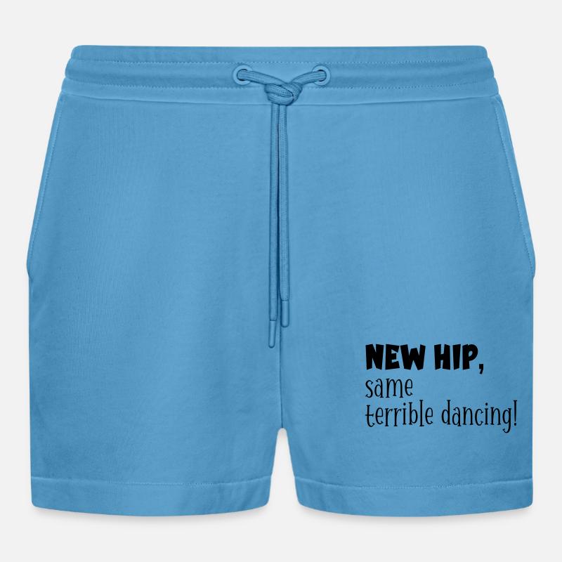Hanches - Danse drôle - Short bio décontracté court fabriqué en UE - Sol Blue