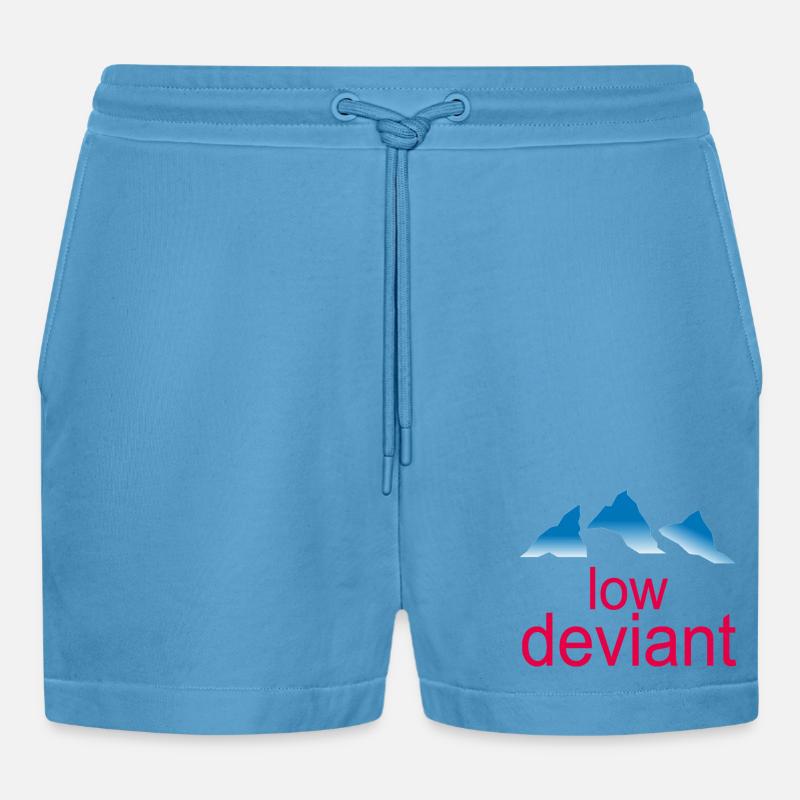 Low Deviant - Organic Relaxed Cropped Shorts Made in EU -  Sol Blue