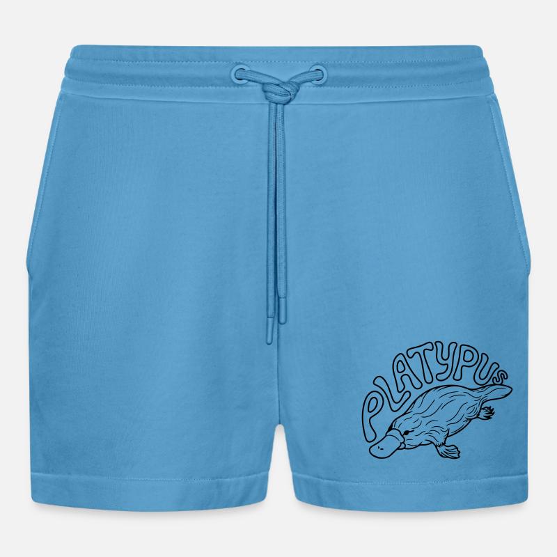 Ornithorynque - Short bio décontracté court fabriqué en UE -  Sol Blue