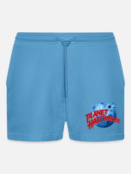 Planet Harthausen - Organic Relaxed Cropped Shorts Made in EU -  Sol Blue