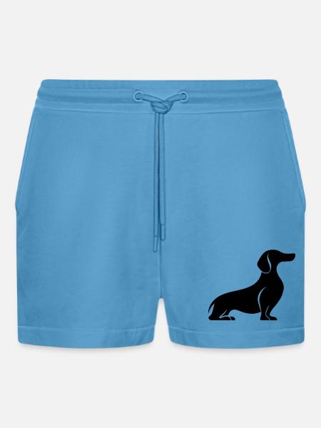 Dackel - Organic Relaxed Cropped Shorts Made in EU - Sol Blue