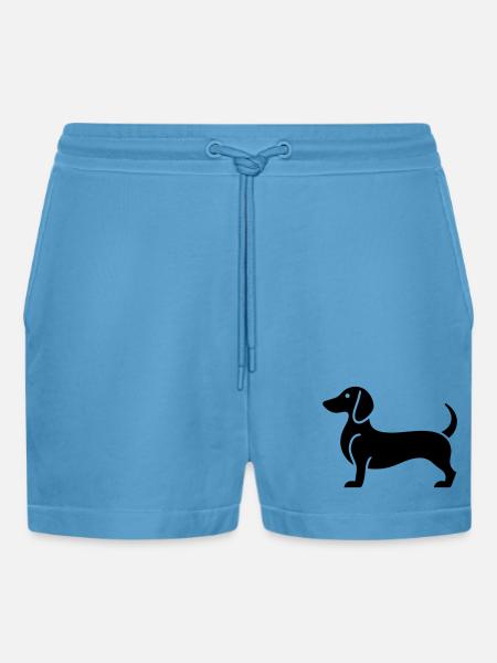 Dackel - Organic Relaxed Cropped Shorts Made in EU - Sol Blue