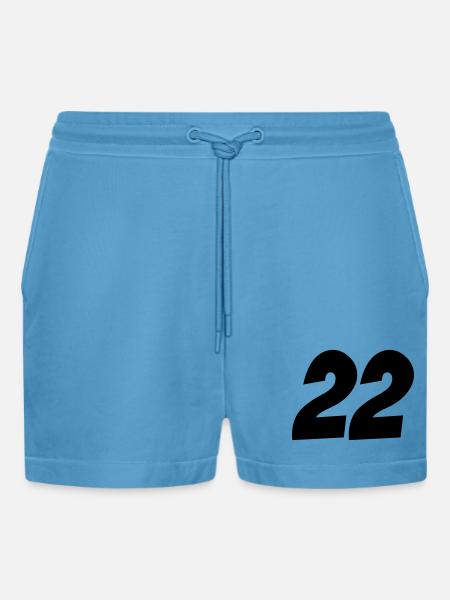 22- - Organic Relaxed Cropped Shorts Made in EU - Sol Blue