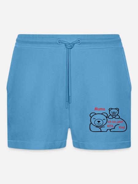 Kita Kind - Organic Relaxed Cropped Shorts Made in EU - Sol Blue