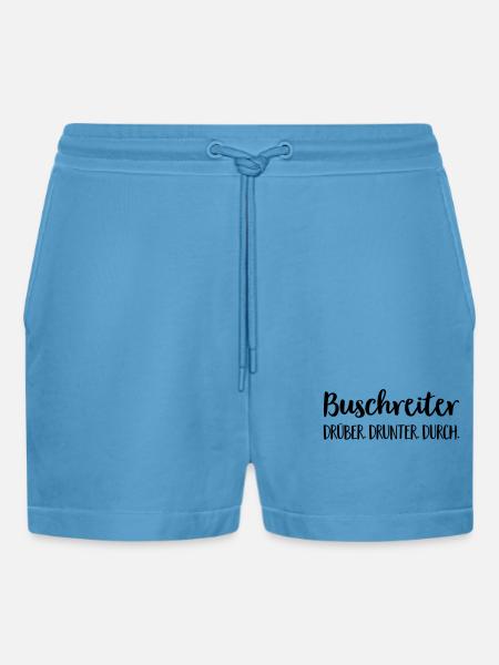 Buschreiter - Organic Relaxed Cropped Shorts Made in EU -  Sol Blue
