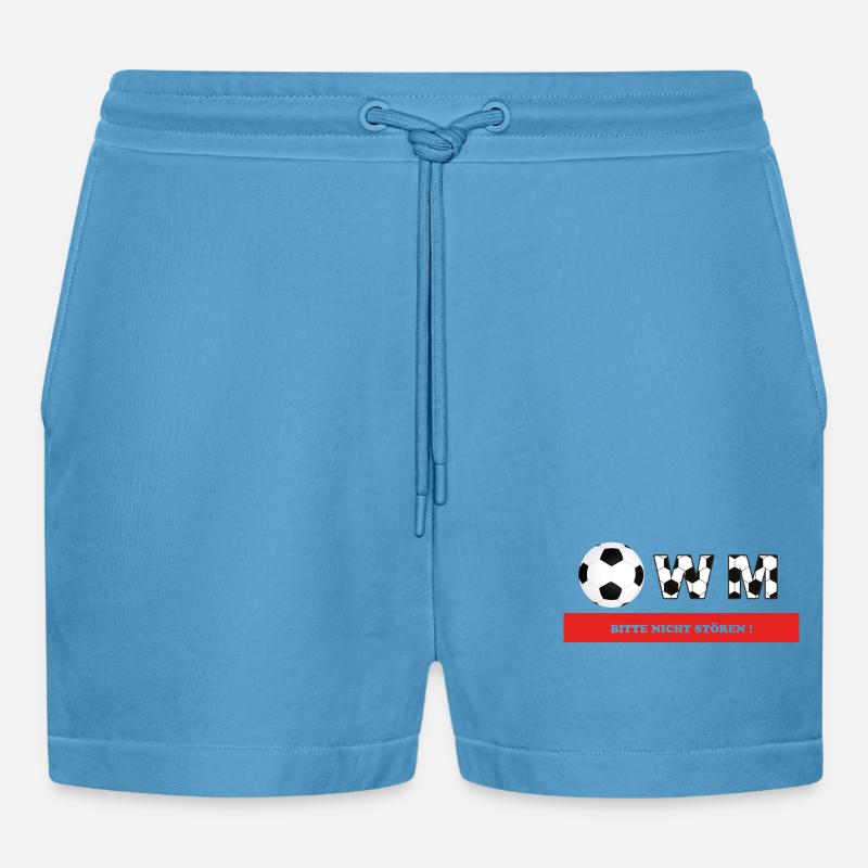 WM Bitte nicht stören! - Organic Relaxed Cropped Shorts Made in EU - Sol Blue