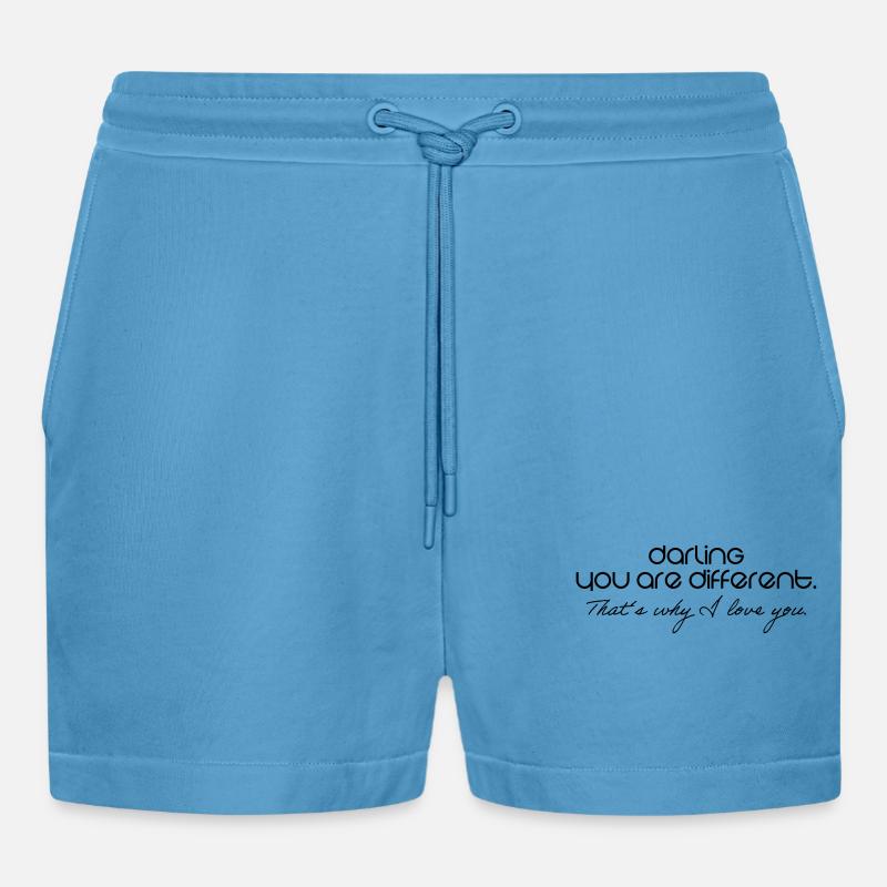 romantisk - Organic relaxed cropped shorts made in EU - Sol Blue
