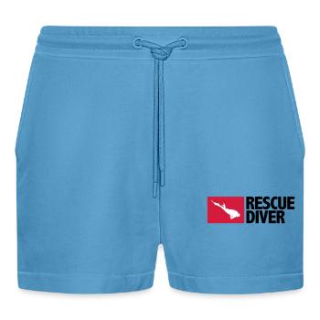 Rescue Diver - Organic Relaxed Cropped Shorts Made in EU -  Sol Blue - Vorne