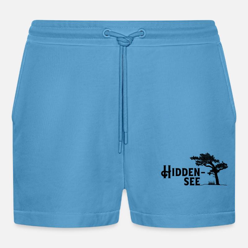 Hiddensee, Perle der Ostsee - Organic Relaxed Cropped Shorts Made in EU - Sol Blue