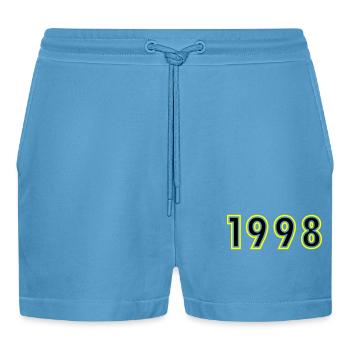1998 Année Anniversaire - Short bio décontracté court fabriqué en UE -  Sol Blue - Devant