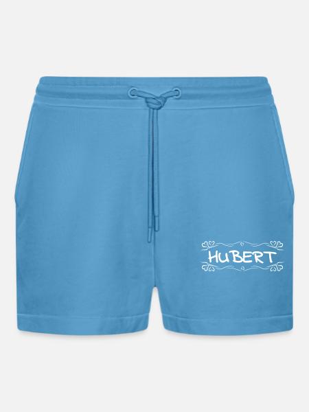 Hubert as a name - Organic Relaxed Cropped Shorts Made in EU - Sol Blue