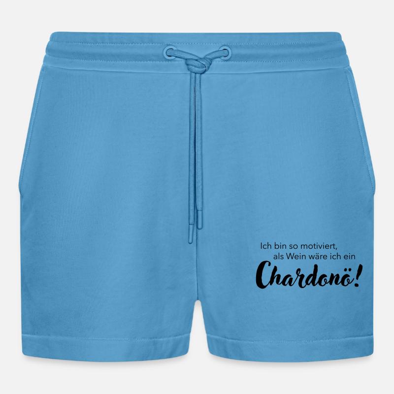 Ich bin ein Chardonö - Organic Relaxed Cropped Shorts Made in EU -  Sol Blue