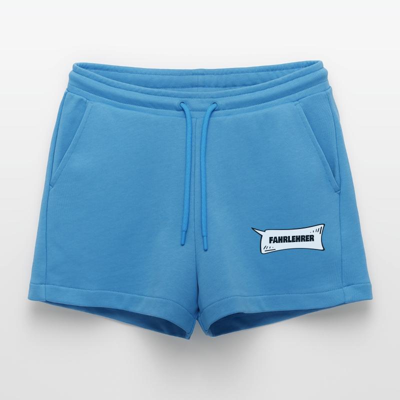 Speech bubble driving instructor Organic Relaxed Cropped Shorts Made in EU