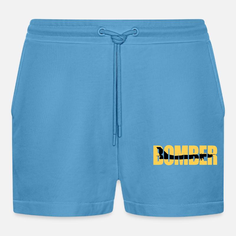 Blouson aviateur Tu-95 - Short bio décontracté court fabriqué en UE -  Sol Blue