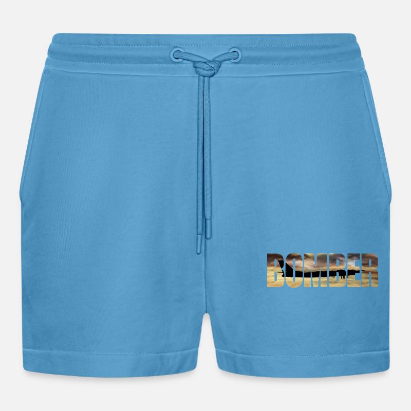 Blouson aviateur Tu-95 - Short bio décontracté court fabriqué en UE -  Sol Blue