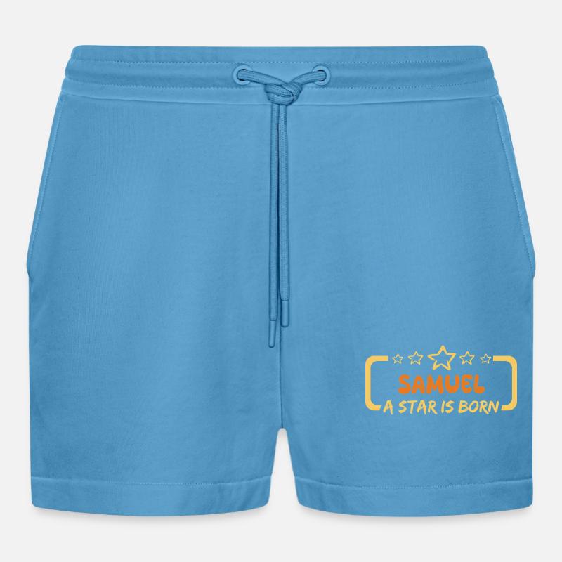 Held Samuel - Organic Relaxed Cropped Shorts Made in EU -  Sol Blue