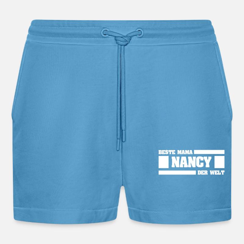 Mutter Nancy - Organic Relaxed Cropped Shorts Made in EU -  Sol Blue
