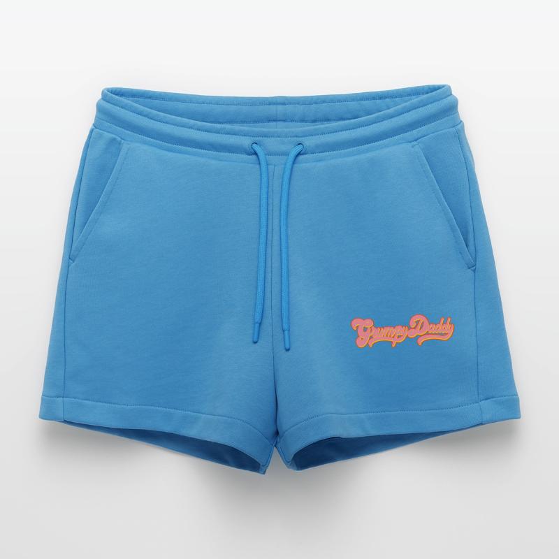 Grumpy Daddy Retro Script - Farbe "Exploitation" Organic Relaxed Cropped Shorts Made in EU