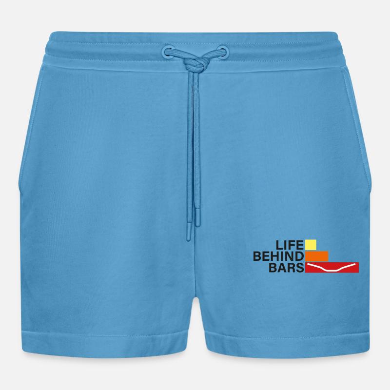 LEBEN HINTER GITTERN Leben hinter Hanteln - Organic Relaxed Cropped Shorts Made in EU -  Sol Blue