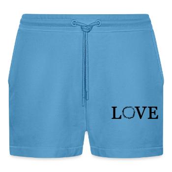 Love - Organic Relaxed Cropped Shorts Made in EU -  Sol Blue - Vorne