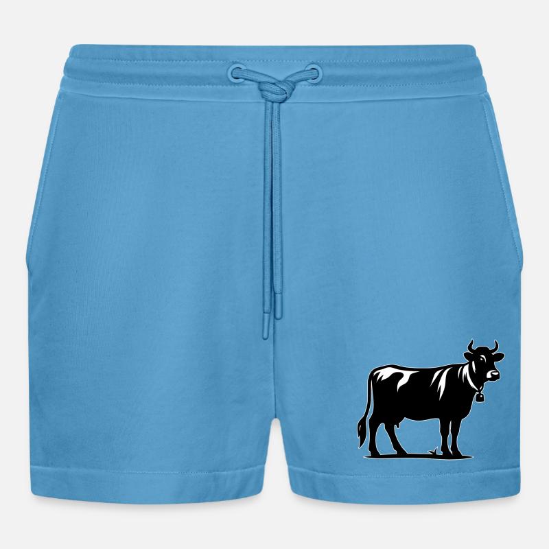 Contour de la vache - Short bio décontracté court fabriqué en UE - Sol Blue