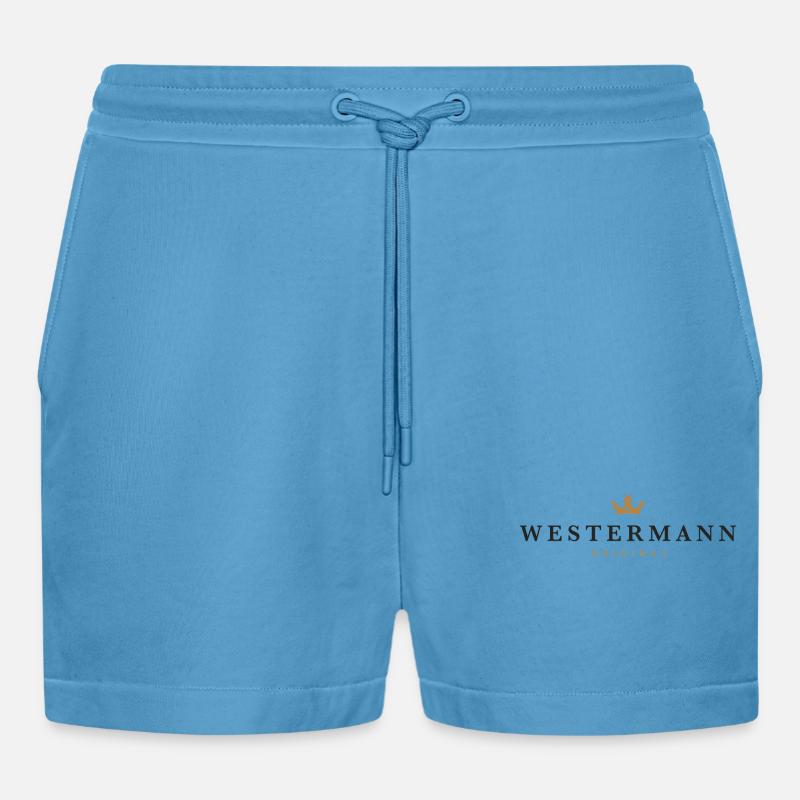 Westermann Original Familienlogo - Organic Relaxed Cropped Shorts Made in EU -  Sol Blue