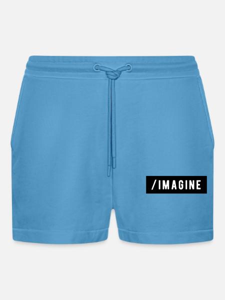 _Imagine - Organic Relaxed Cropped Shorts Made in EU -  Sol Blue