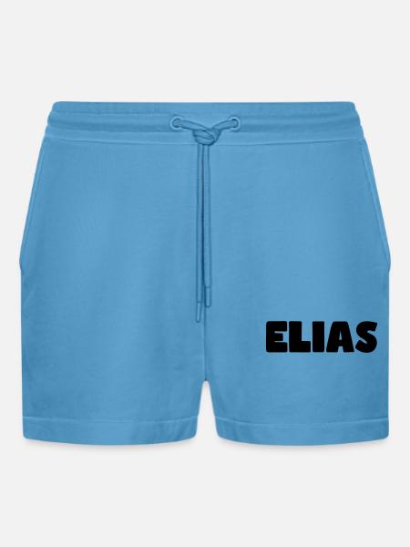 Elias Name - Organic Relaxed Cropped Shorts Made in EU -  Sol Blue
